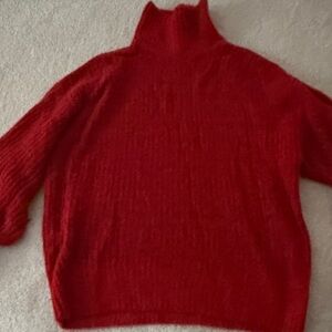 Express Vibrant Red Turtleneck Sweater